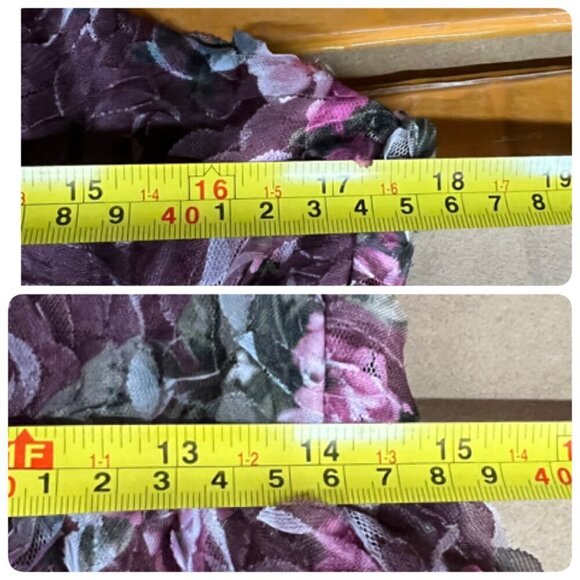 Bcx Juniors Sweetheart-Neck Fit & Flare Floral Dress Sz 13 Party Pink - Picture 8 of 9